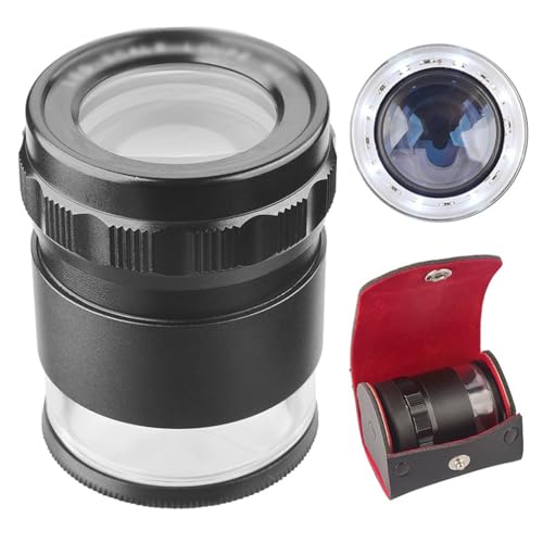 WERFOGH Measuring Magnifier Magnifying Glass Lens Loop Microscope for Coins Stamps Jewelry