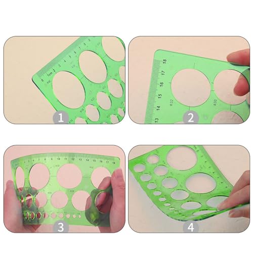 Circles Template Circles Ruler Drawing Ruler Tool Geometry Stencils for Building Formwork Drawing Templates Measuring Stencil School Supplies