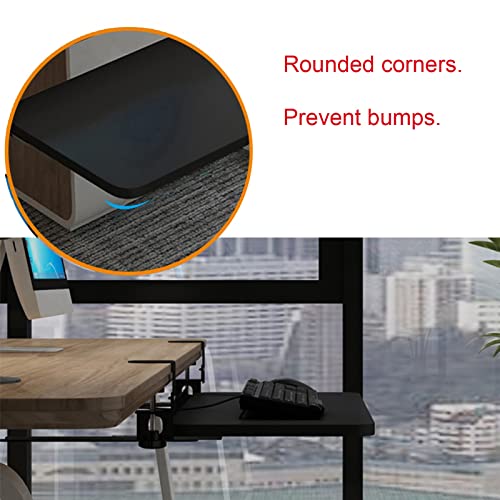 BWPURWDFH Keyboard Tray Ergonomic Desk Extender,Relieve Muscle Fatigue,Clamp-On,Easy Push-Pull Keyboard Drawer Platform (White 520 * 250 Mm)
