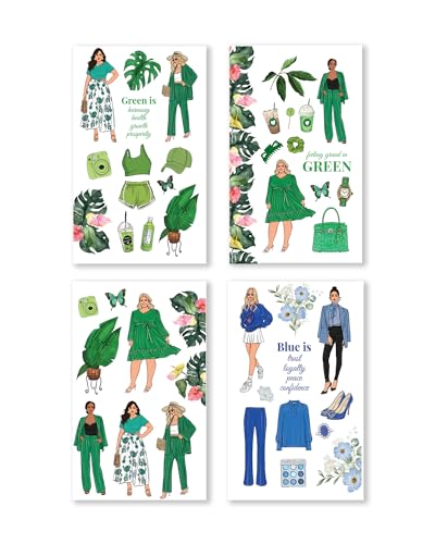 Rongrong Rainbow Girls Planner Stickers Book for Planners, Calendars, Journals – Aesthetic Premium Quality Hand Drawn – Scrapbook Stickers – 24 Pages