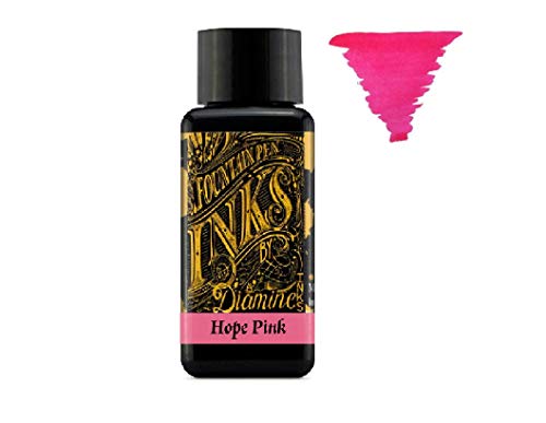 Diamine - 30ml Fountain Pen Ink - Color Wheel - 6 Pack - Autumn Oak, Hope Pink, Jet Black, Ultra Green, Majestic Blue, Red Dragon