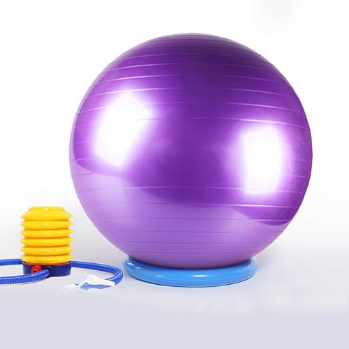 Inflatable Yoga Ball Office Chair with Stability Base, Balance Ball Seat