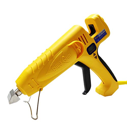 Heavy Duty Hot Glue Gun, Fast Heating High Power Full Size Professional Melt Glue Gun Kit with 0.43"x5.9" Premium Glue Sticks and Customized Big Nozzle for Industrial Purpose, Gift Copper Nozzle 500W