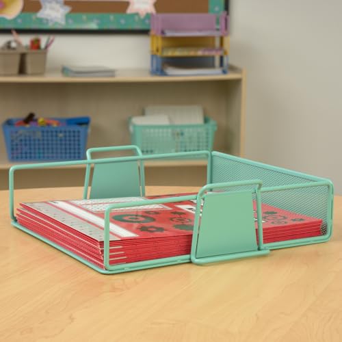 Really Good Stuff Stackable Letter-Size Wire Rack - Bold Vibes - 4 Trays