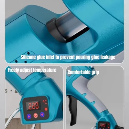 Xiaojuandm 500W Full Size Industrialt Glue Gun, Professional Digital Temperature Control, 60S Fast Preheating, Professional Grade Hot Glue Gun for Carpentry, Repairs & Remodeling