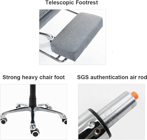 Office Chair Reclining Chair with Footrest,Leather Chair,High Back Executive Chair Lumbar Support,with 170° Backrest Tilt Function(Color:Red)
