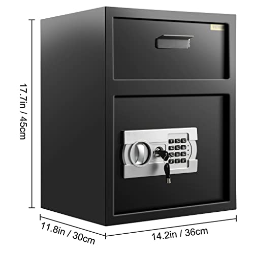 ONMYJFD Electronic Safe Money Box Digital Deposit Slot With Drawer Secret Hidden Code Lock 2 Keys Piggy Bank for Home Office