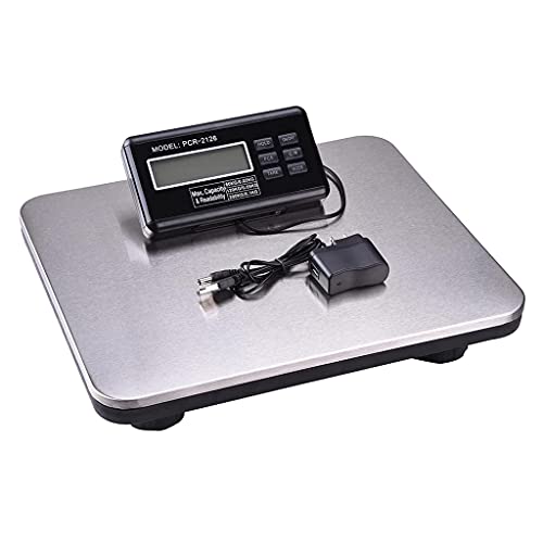 Digital Shipping Scale Postal Weight Scale 200kg/440lb Stainless Steel Platform Industrial Floor Scale Post Office Office Parcel Package