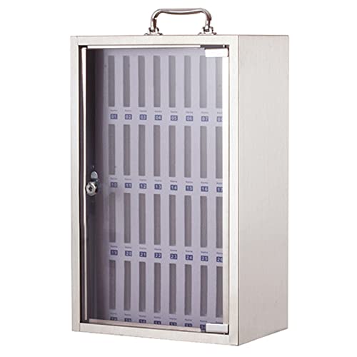Wall-Mounted Cell Phone Safe Deposit Box - Lockable Transparent Storage for Kitchen Office & Desk - 36 Slots for Mobile Phone Lockers with Fur Locks