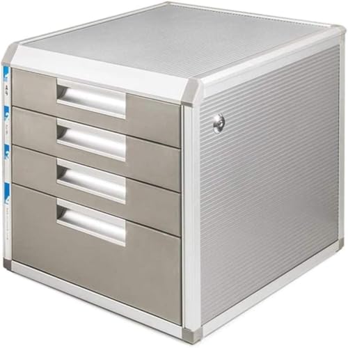 noxozoqm Aluminum Flat File Cabinet - Office Storage Cabinet with Drawers for Desktop Organization
