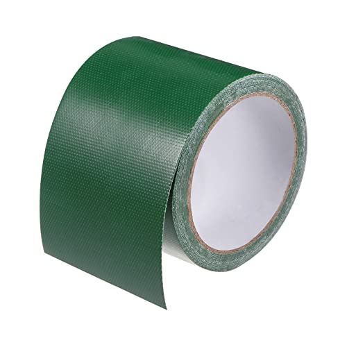 VGGBNG Waterproof Repair Tape for Awning, Multi-Purpose Tarpaulin 3.15" x14.6ft Universal Awning Cloth for Crafts Home Improvement Outdoor, Dark Green