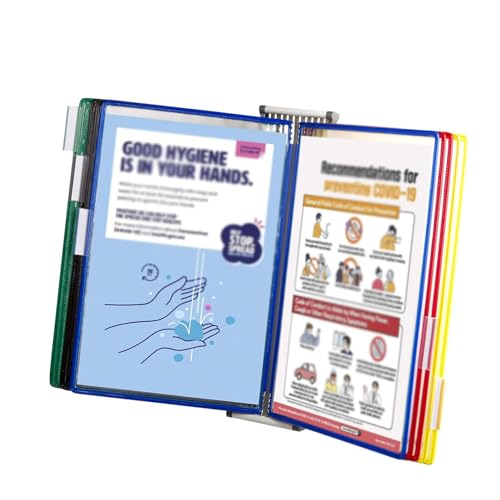 Padfolio Portfolio, Office Wall Organizer, Metal Desktop Flip Display Folder