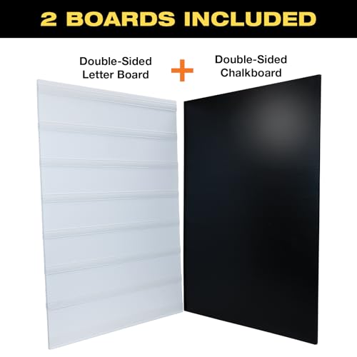 24 x 36 Inch Rolling Swinging Changeable Message Sidewalk Sign, Black, Plastic Storefront Display Sign, Outdoor Business Advertising Board