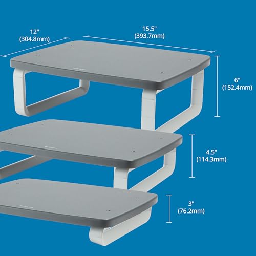 Kensington SmartFit Monitor Stand Plus for up to 24” screens - Gray (K60089)