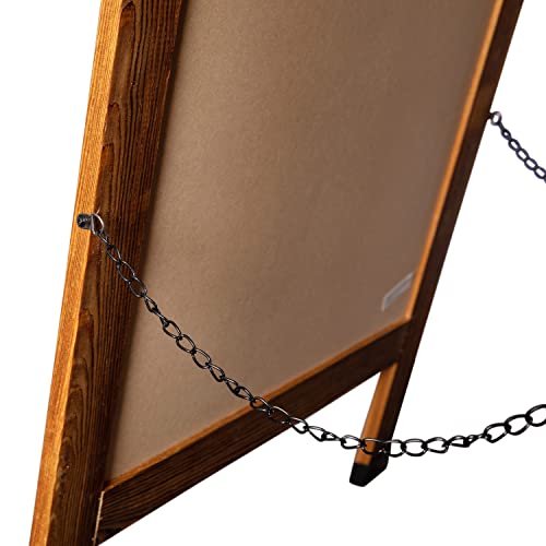 EMMA + OLIVER Torched Brown 48x24 Deluxe Magnetic Chalkboard Set