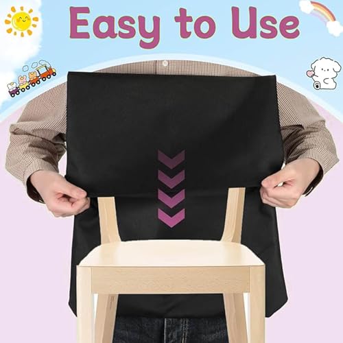 APGLSXY 24Pieces Oversized Chair Back Hanging Organizers Black Polyester Fabric Storage Pouches for Desk Accessories School Supplies Mount Not Tools Hanging Chair Organizers