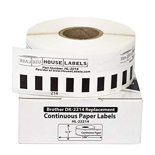 HouseLabels Compatible with Brother DK-2214, 1/2" x 100'