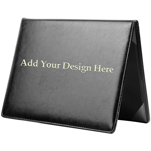 20 Packs Custom Certificate Cover Award Presentation Folder with Plastic Protector