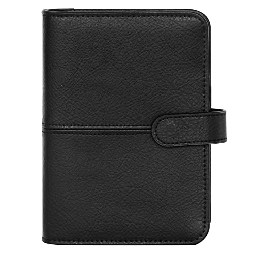 FranklinCovey - Anna Ring-Bound Binder for FranklinCovey Planners | Leather with Snap Closure (Pocket, Onyx)