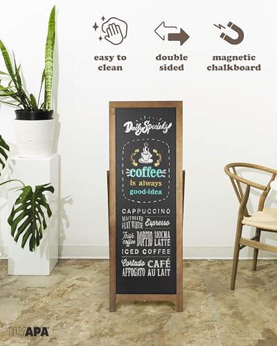 Ilyapa A Frame Chalk Board Easel Sign 46x18 in - Sandwich Signs Outdoor