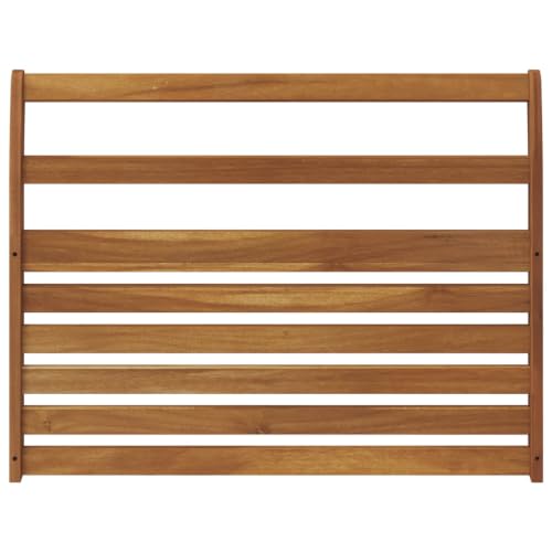 YUOGHRTFE Solid Acacia Wood Armrest 2 Pack Curved Slatted Design