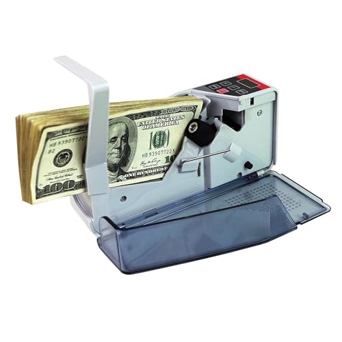 Mini Money Counter Portable Bill Counting Machine, Handy Currency Counting Quantity of Bills only, Handy Money Counting Machine for Multi-Currency, Easy to Carry.(