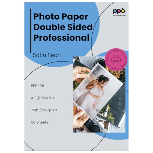 PPD 50 Sheets 11x17" Double Sided Brochure and Flyer Paper Satin Pearl