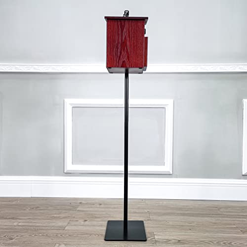 FixtureDisplays® MDF Donation Box Floor Stand Lobby Foyer Tithes & Offering Suggestion Collection Ballot Box 11065+1040S