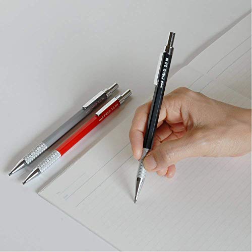 Uni Mechanical Pencil, Field, 2.0mm, (HB + 2H + Red) set of 3 (M207001PHB,M207001P2H,M207001P.15) + 3 Replacement wick field set(HB,2H,Red) and amazdone Sticky Notes
