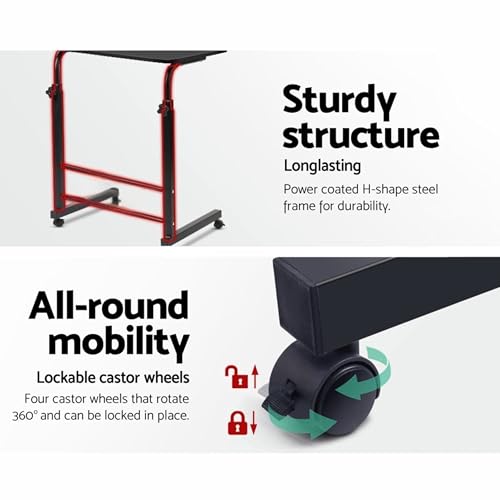 TECHNOVIBES Study Table/Bed Table/Foldable and Portable Wooden/Writing Desk for Office/Home/School (Black with Black Leg)