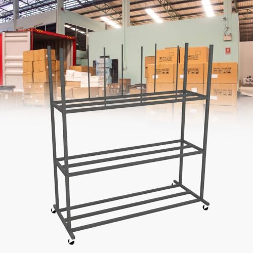 Mobile Carton Cart, Large Cardboard Box Organizer, Mobile Storage Cart, Carton Storage Rack for Warehouse, Office and Home(3 Tier)