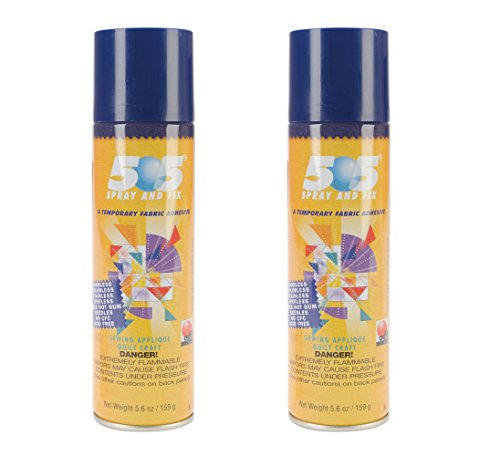 Two Pieces Odif USA 5.6 - Ounce 505 Spray and Fix Temporary Fabric Adhesive