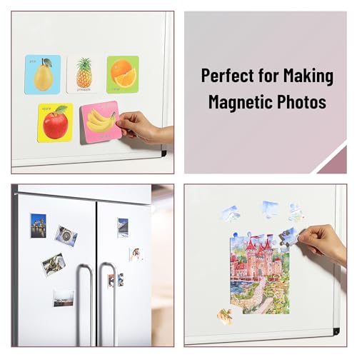Mr. Pen- Adhesive Magnetic Sheets, 8" x 10", 50 Pack, Cuttable Magnets Flexible Magnet Sheets with Adhesive for Crafts Photos, Classroom Decorations, Easy Peel and Stickers for Planning