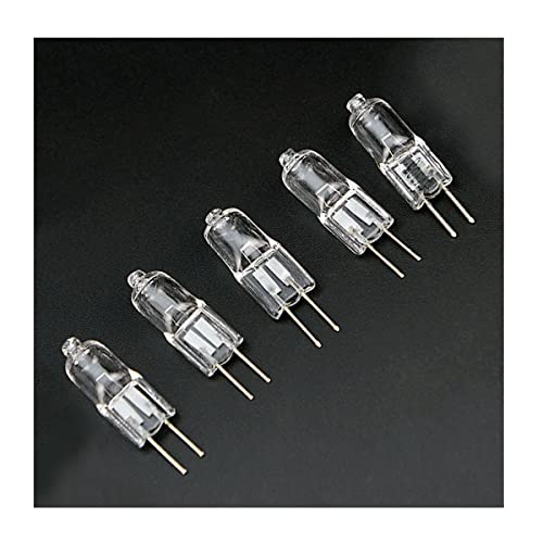 ZTBH Microscope Accessories Kit Halogen Bulb 5PCS G4 6V Halogen Lamp Bulb Beads 5W 10W 15W 20W 25W 30W Microscope Illuminators Microscope Slides(25W)