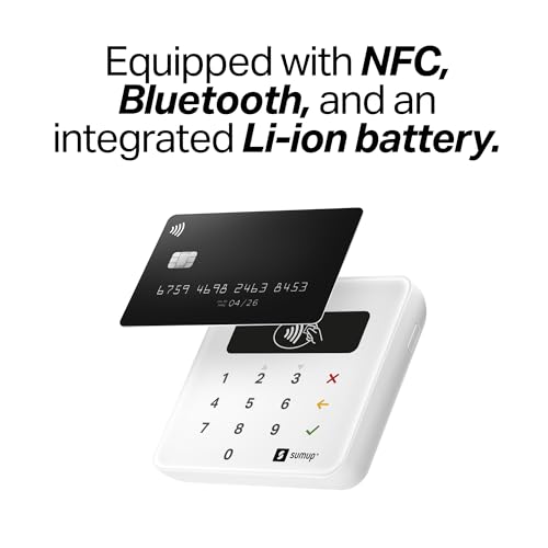 SumUp Plus Card Reader, Bluetooth - NFC RFID Credit Card Reader for Smartphone