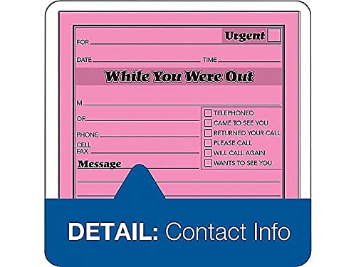 Adams ABF9711NEON Multi-Color Neon While You Were Out Pads - 6 Pads