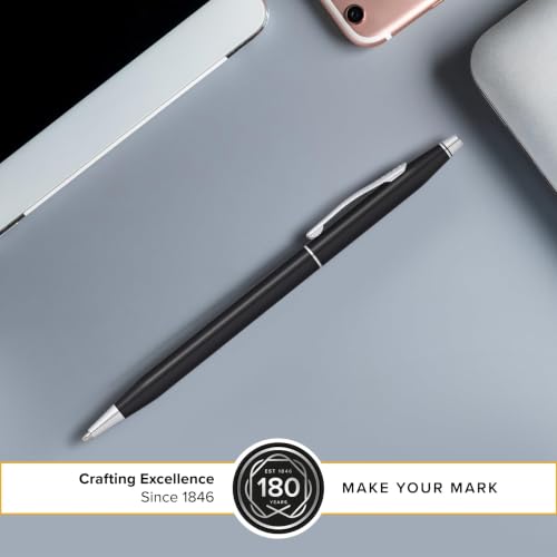 Cross Classic Century Black Lacquer Ballpoint Pen, Medium Point, Black Ink