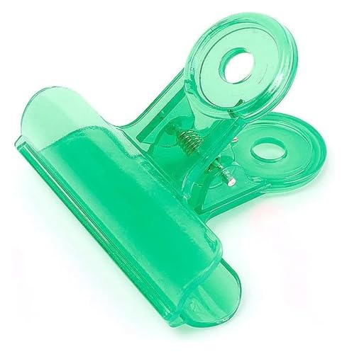 Binder Clips,Binder Clips,Metal Foldback Clips，Transparent Mix Colored Plastic Binder Clips Paper Sheets Clips(Blue,63mm)