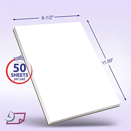 NextDayLabels - 8.5 x 11 Memo Pad, 50 Sheets Per Pad, 10 Pads