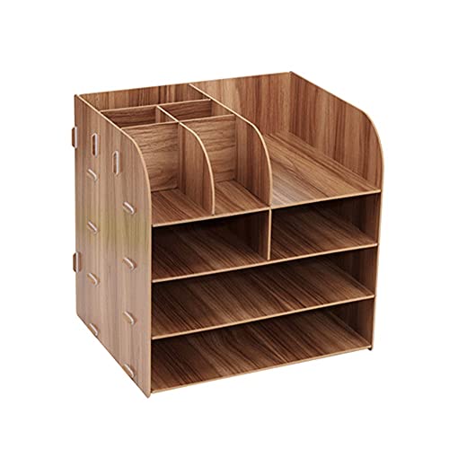 AFPSDLFJDLS Wooden Assemble Desktop Organizer Office Desk Organizer Drawer File Holders for Office Desktop File Organizer