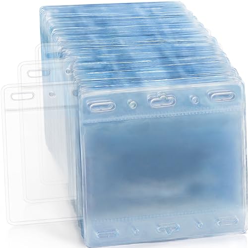 ID Name Badge Holders - Large 4x3, 250 Pack - Horizontal Card Protector