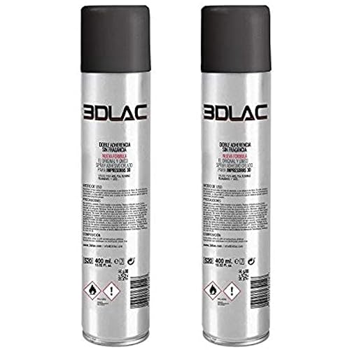 3DLAC 3D Printing 3D Printer Adhesive for Adhesion to Heated Print Bed, Spray, 400 ml 13.52 fl oz (2)