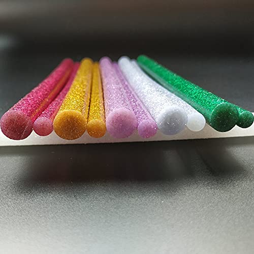 ZTBH Hot Melt Glue Sticks 50 PCS Colourful Glitter 11mm*100mm Hot Melt Glue Sticks, for Glue Gun Craft Adhesive Stick Melt Glue Stick (Diameter : 11mm, Length : 100mm)