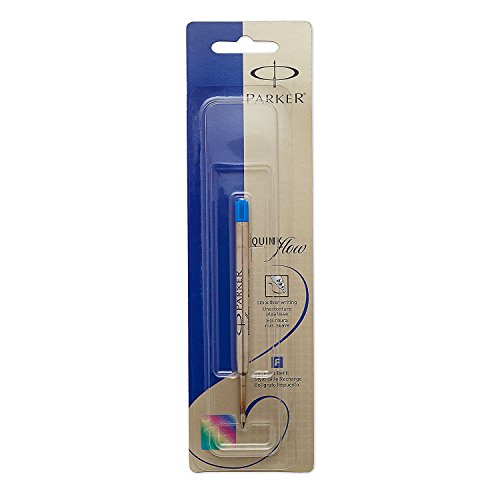 PARKER QUINKflow Ballpoint Pen Ink Refill, Medium Tip, Blue, PACK 12 Count bundle