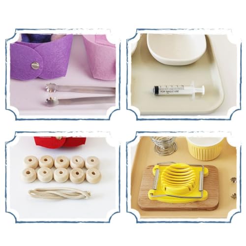 lstyty Montessori Practical Life Complete Tray Set