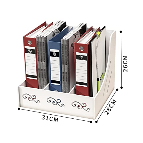 EliteBloom File Magazine Folder Holder File Box Desk Storage File Rack Storage Box Data Classification Rack File Column Office Desktop File Storage Rack File Organizer (Size : 1) (3)