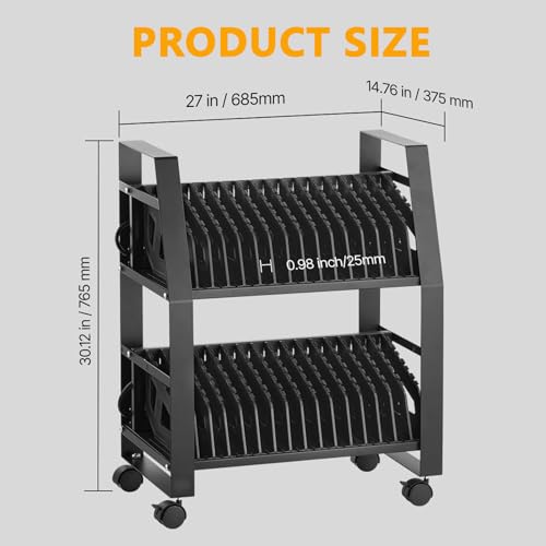 GarveeTech 32 Device Charging Cart for Laptops up to 15.6", Charging Station for Tablets Office and Classroom Use