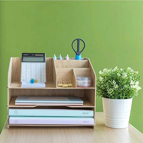 GVRMLDF File Manager - 4 Tier Desk Organizer and Storage for Students School & Office Supplies Holder for Desktop