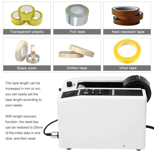 Eiwitany Automatic Electric Tape Dispenser & Cutter, Cuts Adhesive Tape 8-50mm Wide, Ideals for Home, Office & Craft Projects