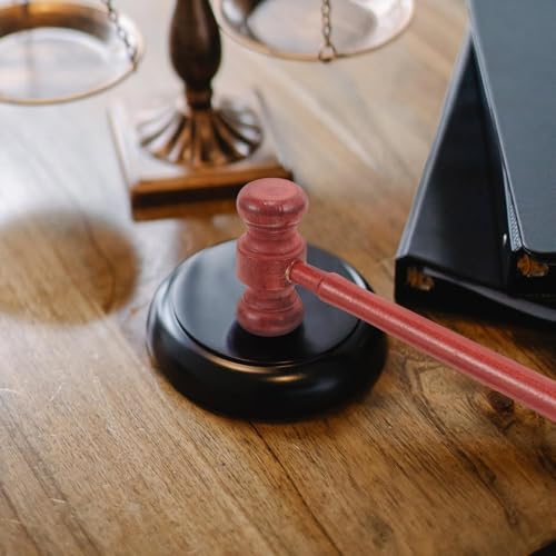 Wooden Mini Judge Gavel, Auction Court Hammer Cosplay Prop Model for Costume Accessories & Role Play Auction Hammer